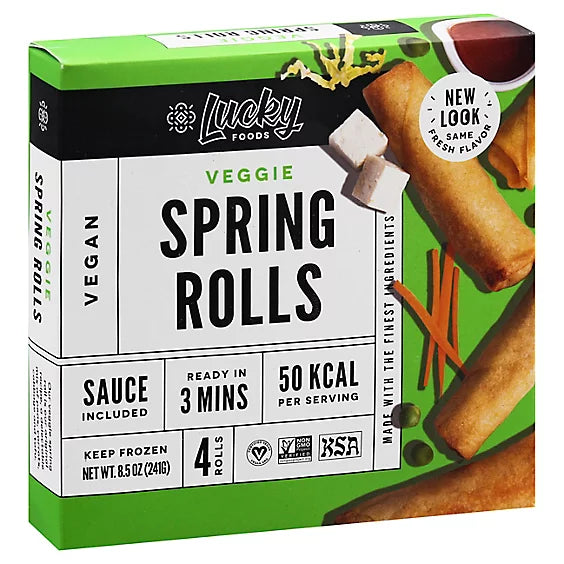 Lucky Veggie Spring Rolls, 8.5 oz