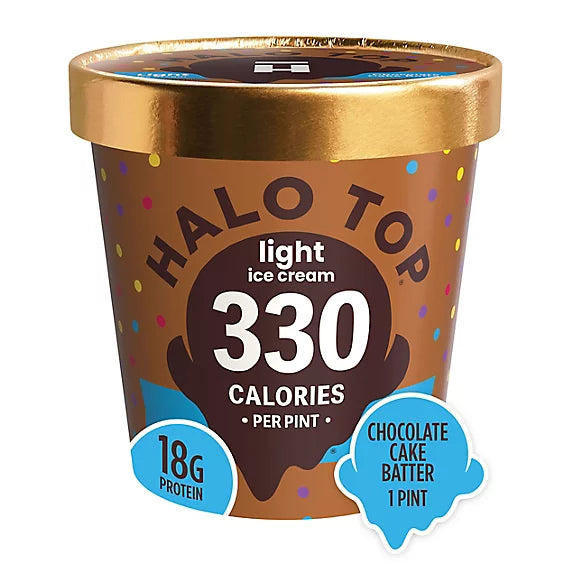 Halo Top Chocolate Cake Batter Light Ice Cream, 16 oz