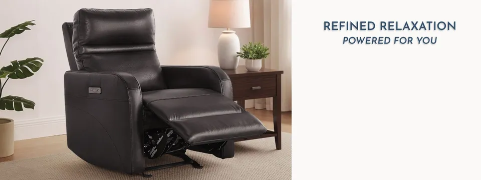 Gilman Creek Aldryn Leather Gliding Power Recliner with Power Headrest*