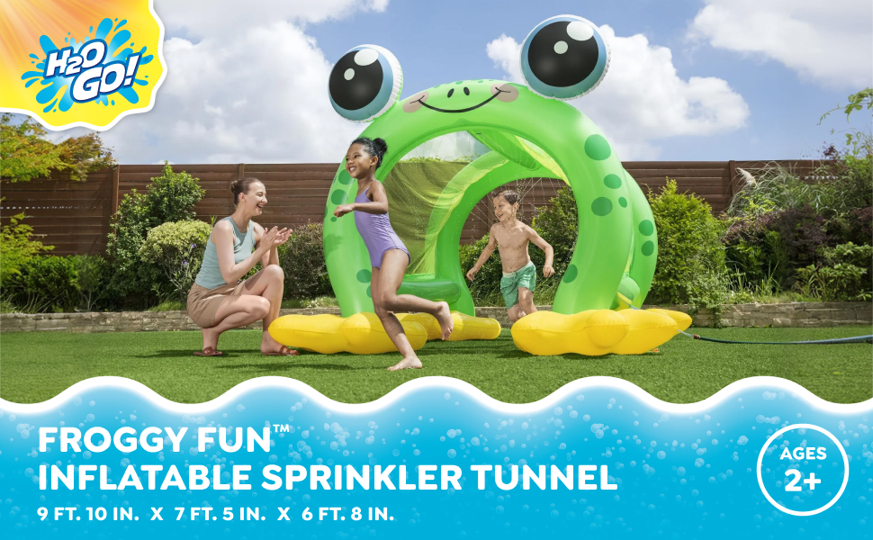 H2OGO! Froggy Fun Inflatable Sprinkler Tunnel*