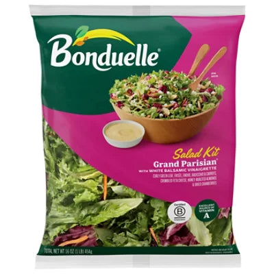 Ready Pac Bistro Grand Parisian Salad Kit, Bag with White Balsamic Vinaigrette, 16 oz