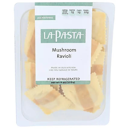 La Pasta Mushroom Cheese Ravioli, 9 oz
