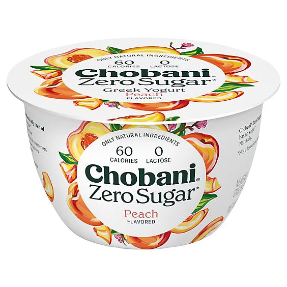 Chobani® Zero Sugar* Peach, 5.3 oz