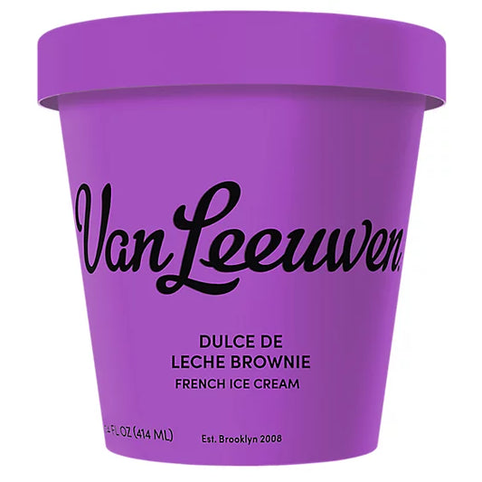 Van Leeuwen Dulce De Leche Brownie French Ice Cream, 14 oz