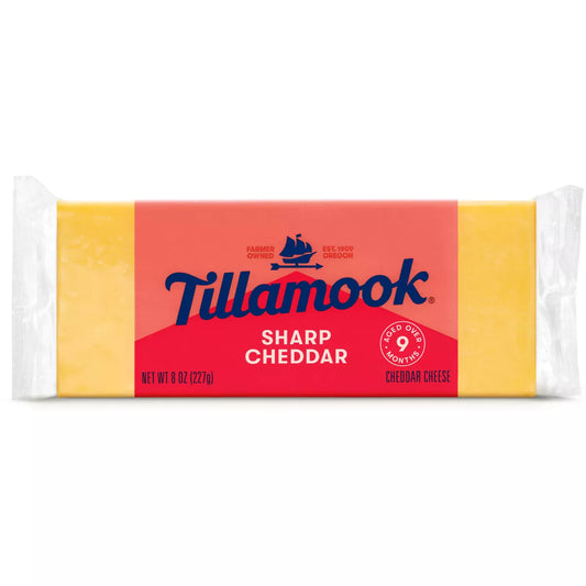 Tillamook Sharp Cheddar Cheese Block, 8 oz