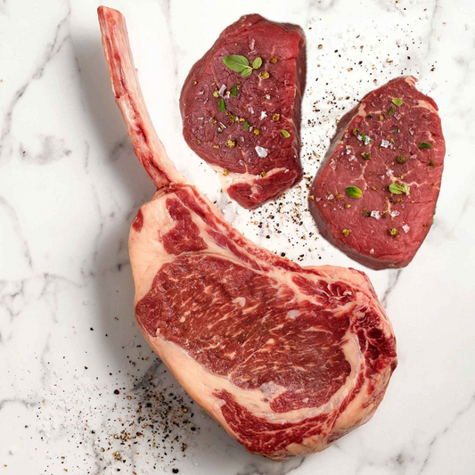 USDA King and Queen Mix, 1 Tomahawk, 2 Filet Mignon | $18.99/lb