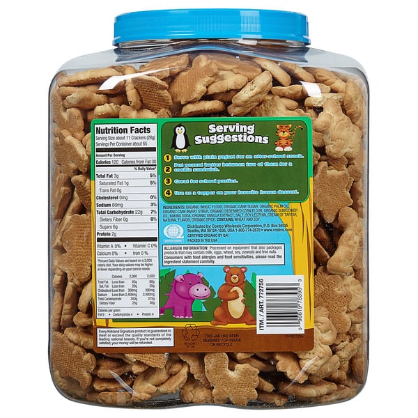 Kirkland Signature Organic Animal Crackers, 4 lbs