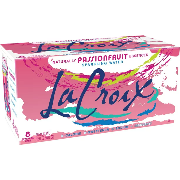 LaCroix Passionfruit Sparkling Water, 8 Count