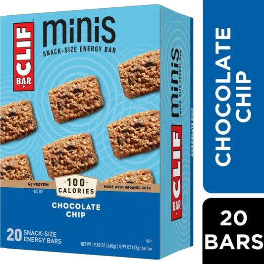 CLIF BAR Minis Chocolate Chip, 20 Count