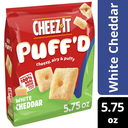 Cheez-It Puff'd White Cheddar Cheesy Baked Snacks, 5.75 oz