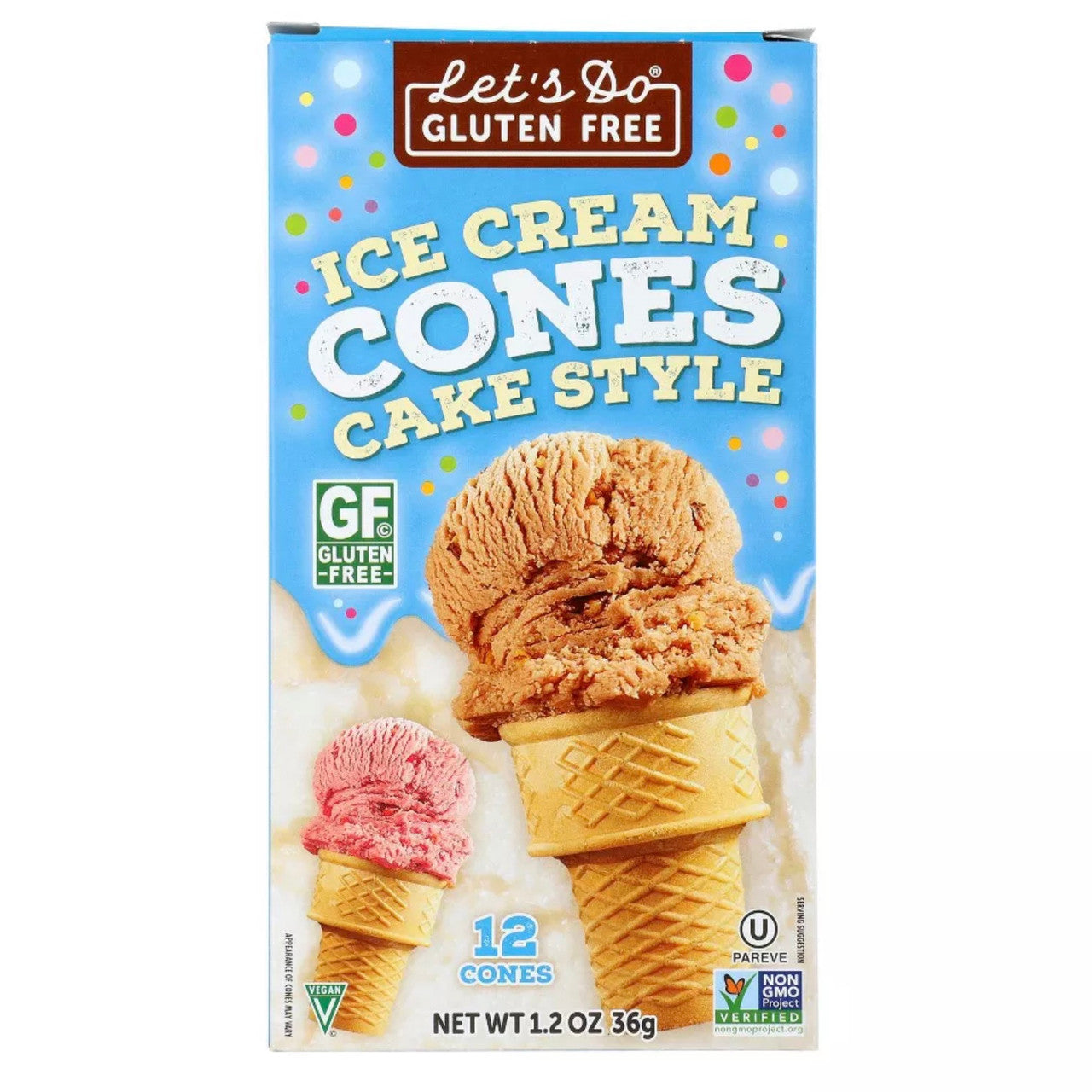Let's Do Organics Cake Style Ice Cream Cones, 12 ct