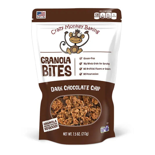 Crazy Monkey Dark Chocolate Chip Granola Bites, 7.5 oz