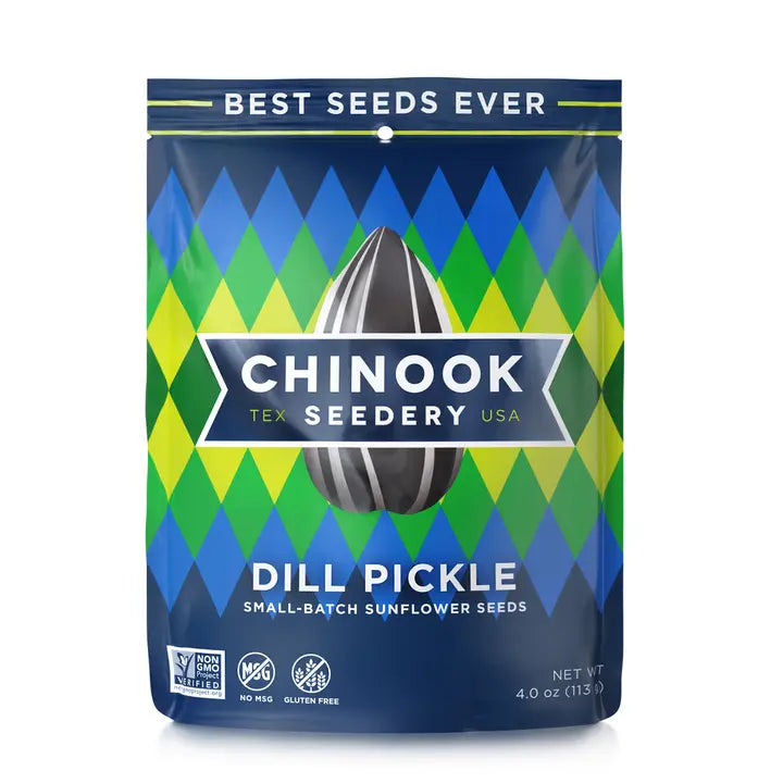 Chinook Seedery Dill Pickle Sunflower Seeds, 4 oz