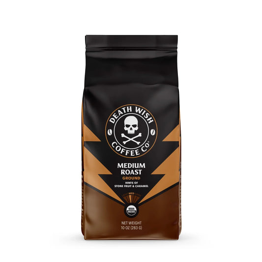 Death Wish Coffee Medium Roast Ground Coffee, 10 oz