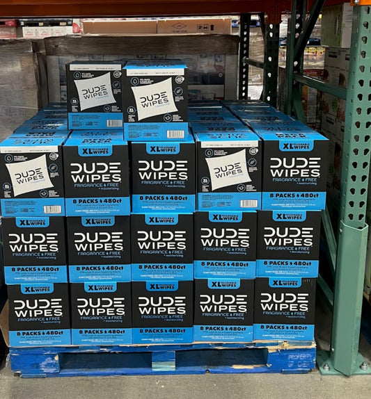Dude Wipes XL Fragrance-Free Moisturizing Wipes, 480 ct