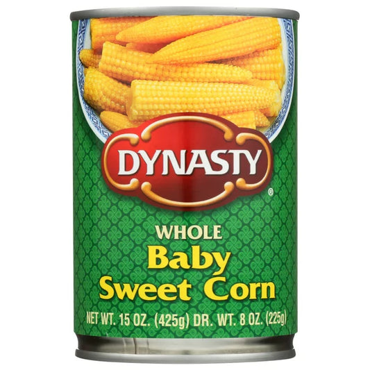 Dynasty Whole Baby Sweet Corn, 15 oz