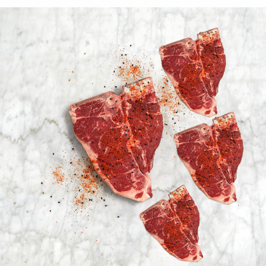 Kuhn Family Meats - Beef T-Bone Steak | 4 Pack, $11.99/lb.