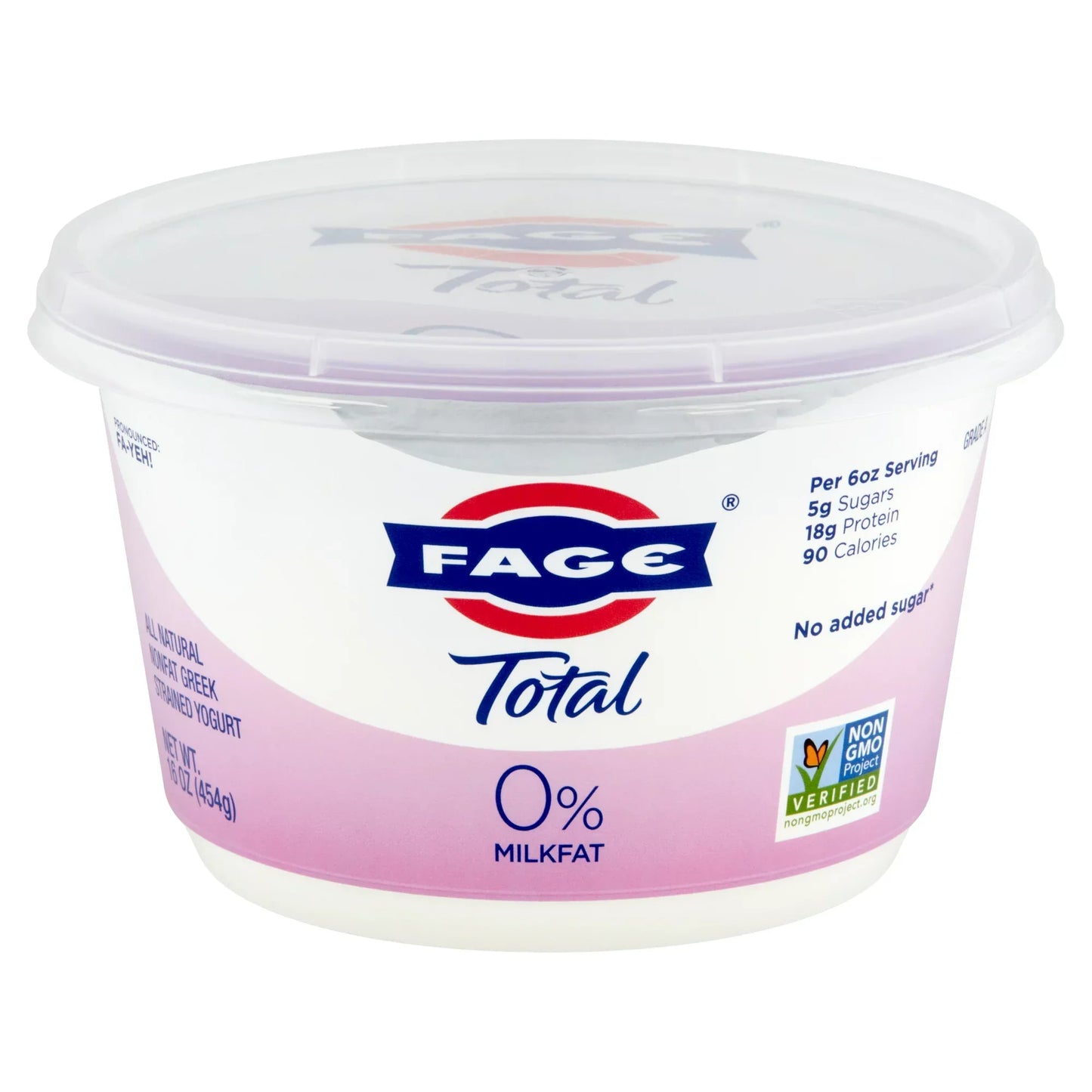 FAGE Total Greek -0% Nonfat Plain Greek Strained Yogurt, 16 oz