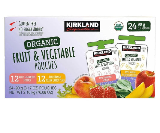 Kirkland Organic Fruit & Vegetable Pouches 24 Pack