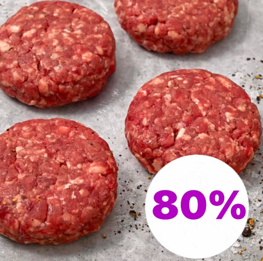 USDA Hamburger Patties, 80% Lean | 4 Patties, 1lb total