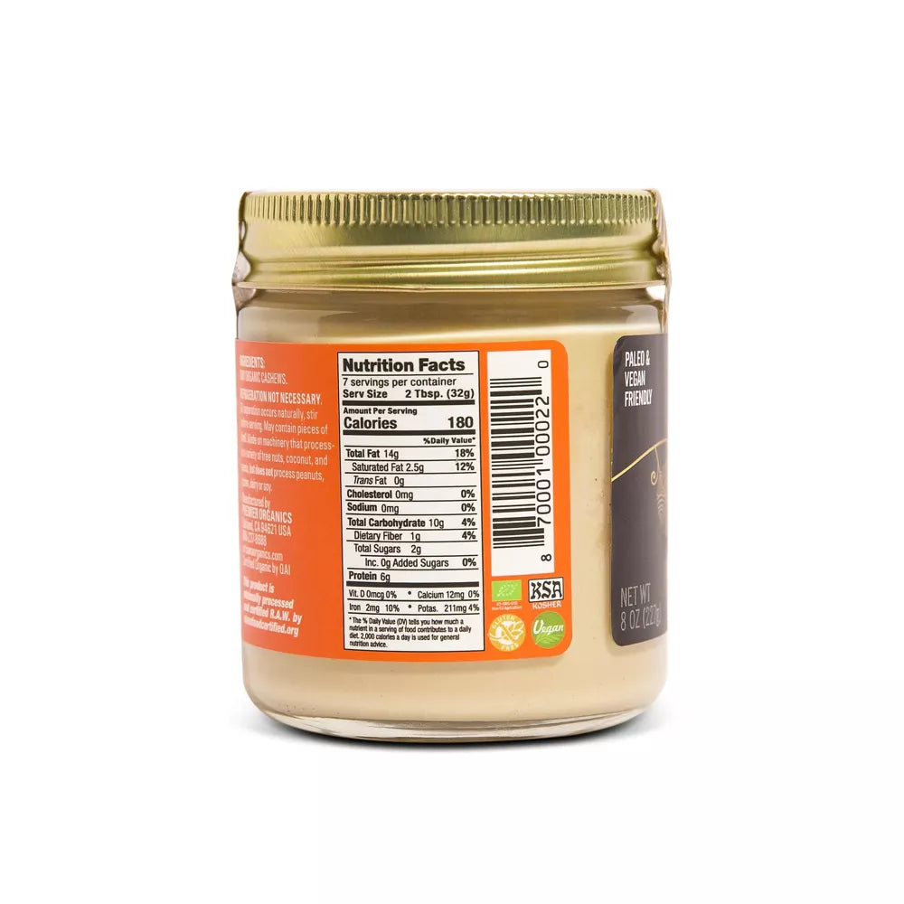 Artisana Organics Raw Cashew Nut Butter, 8 oz