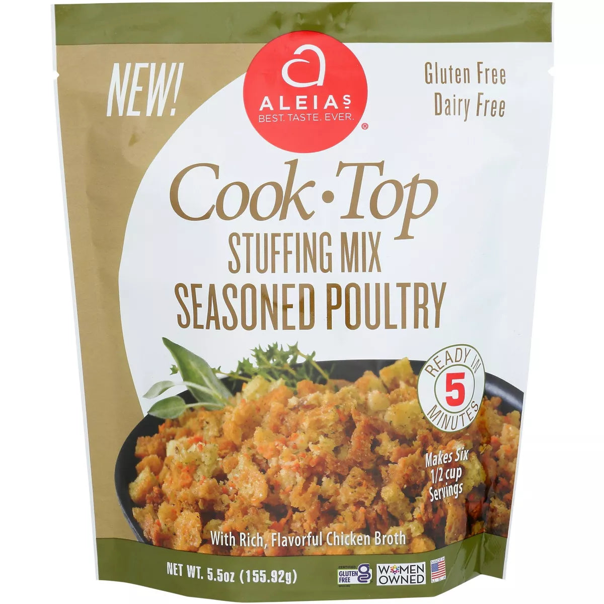 Aleias Stuffing Poultry Seasoned, 5.5 oz