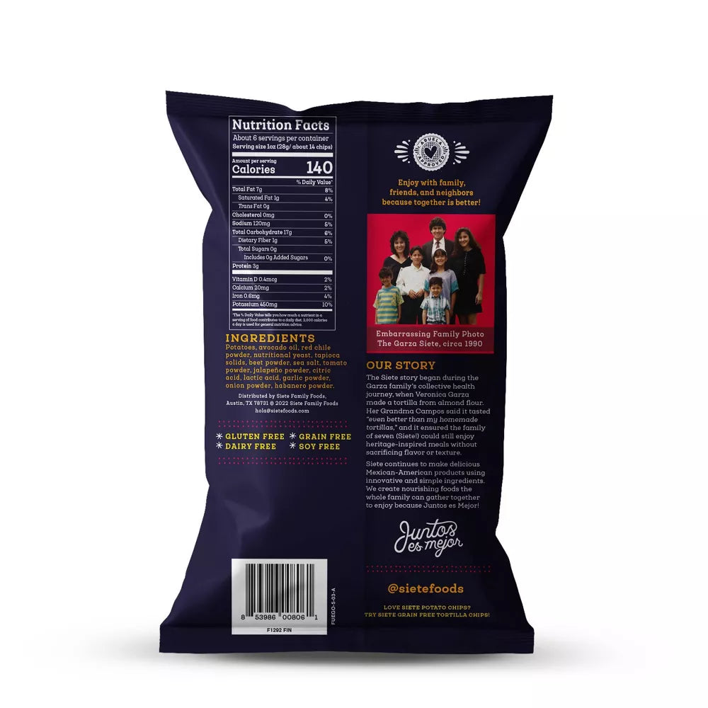 Siete Fuego Kettle Cooked Potato Chips, 5.5 oz