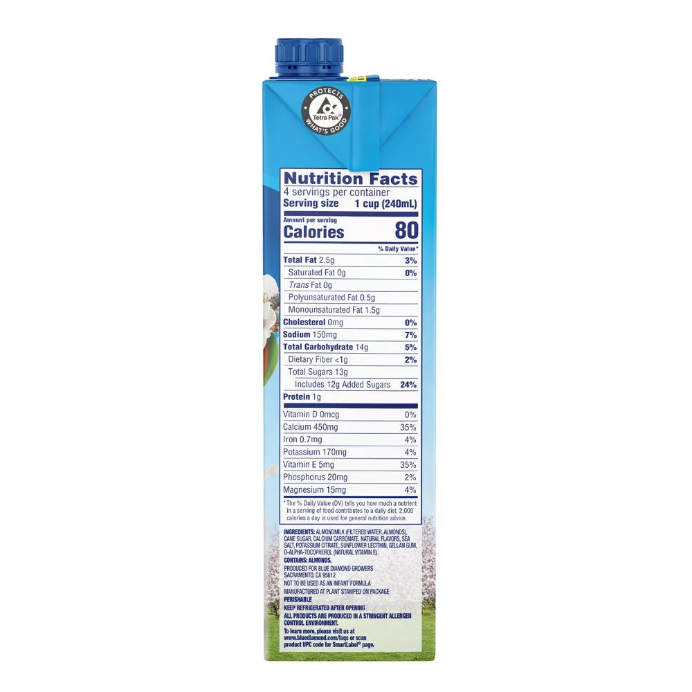 Blue Diamond Almond Breeze Vanilla Almond Milk, 32 fl oz