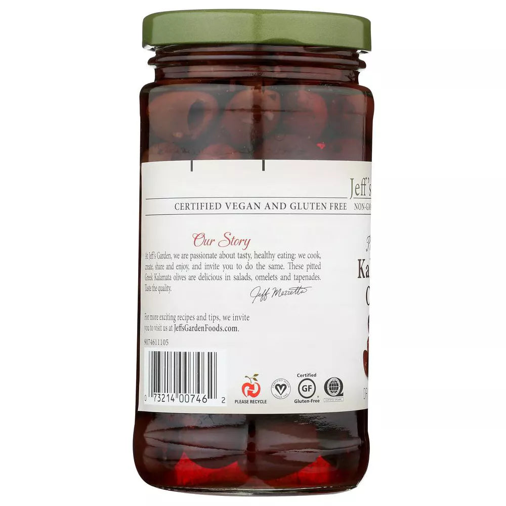 Jeff's Garden Organic Pitted Greek Kalamata Olives, 7 oz