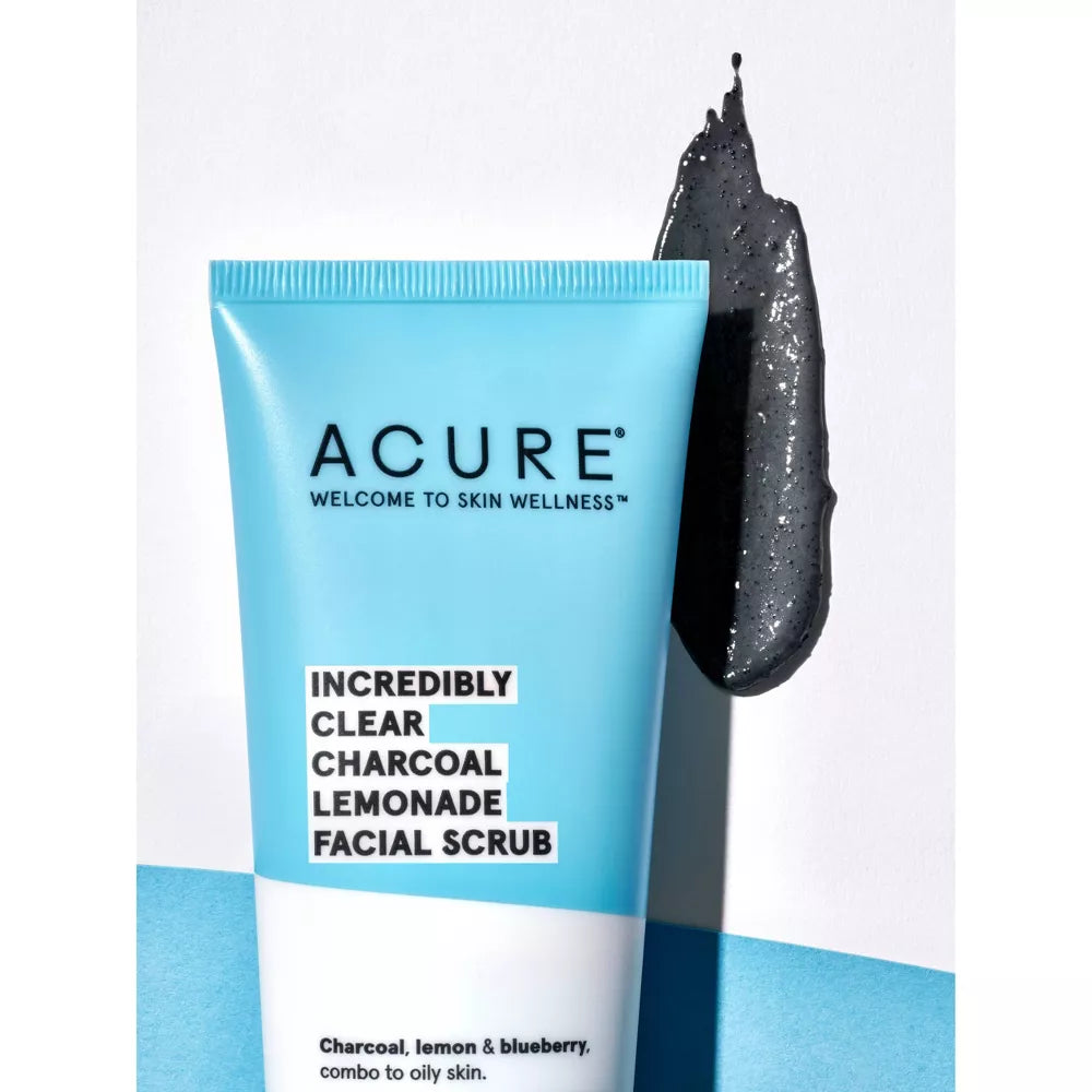 Acure Incredibly Clear Charcoal Lemonade Facial Scrub - Unscented, 4 fl oz