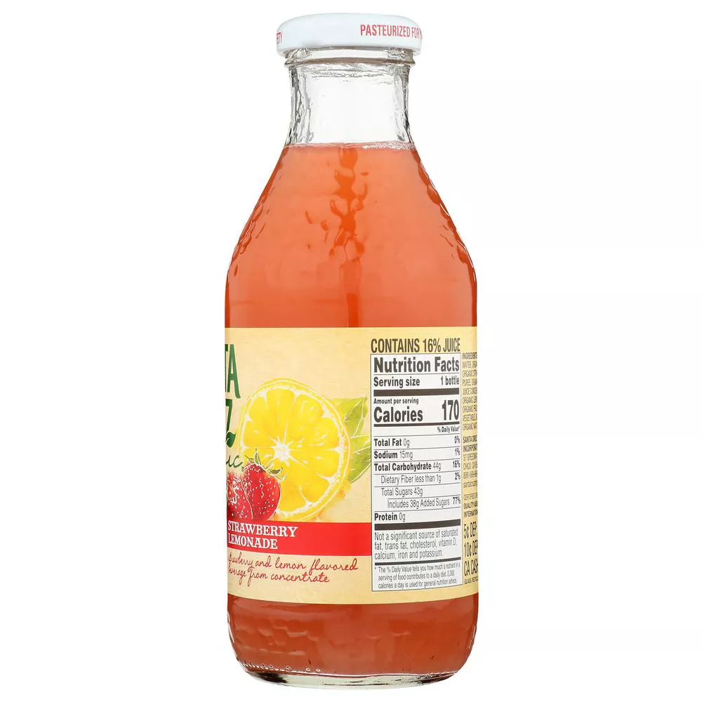Santa Cruz Organic Strawberry Lemonade, 16 oz