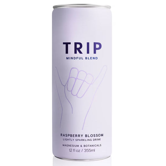 Trip Mindful Blend Raspberry Orange Blossom Lightly Sparkling Botanical - 12 fl oz Can