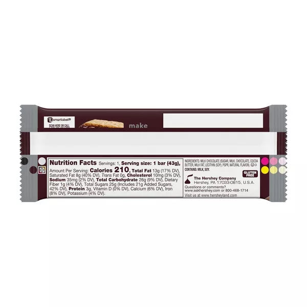 Hershey's Milk Chocolate Candy Bar - 1.55 oz