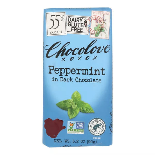 Chocolove Peppermint in Dark Chocolate Bar, 3.2 oz