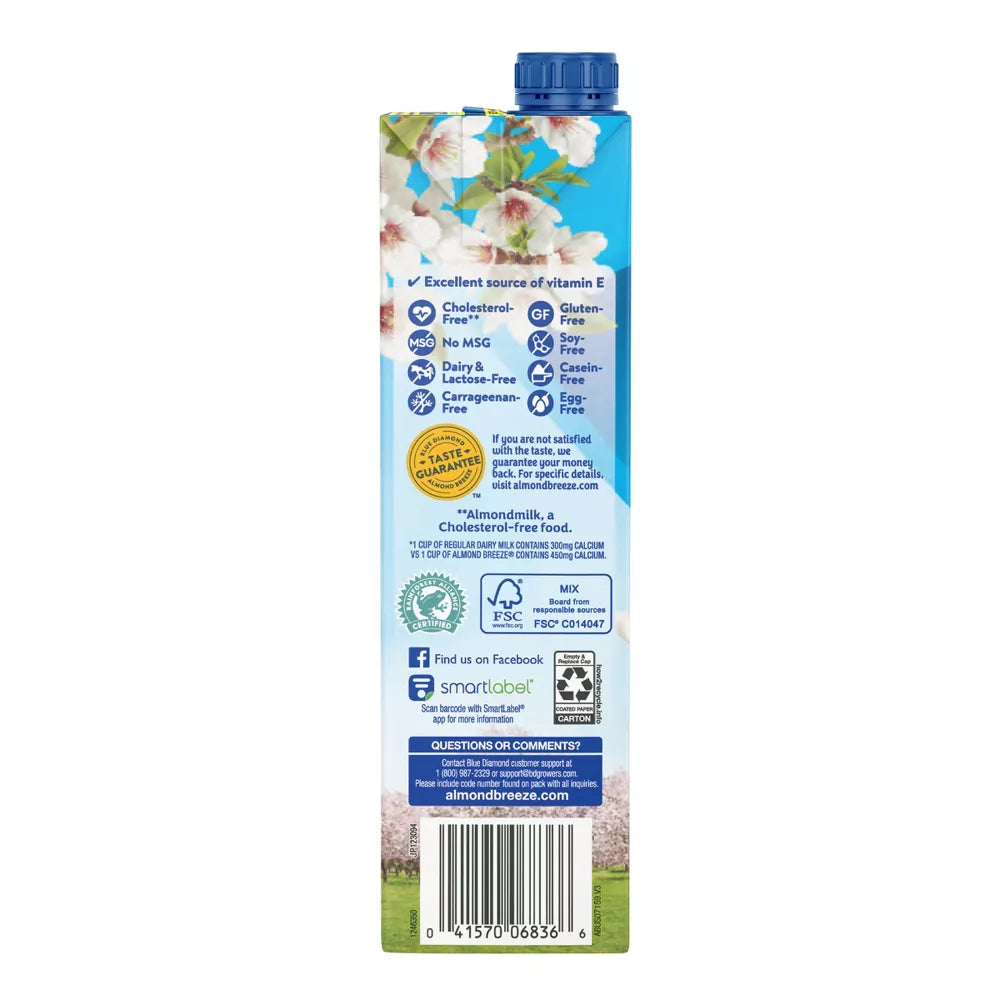 Blue Diamond Almond Breeze Vanilla Almond Milk, 32 fl oz