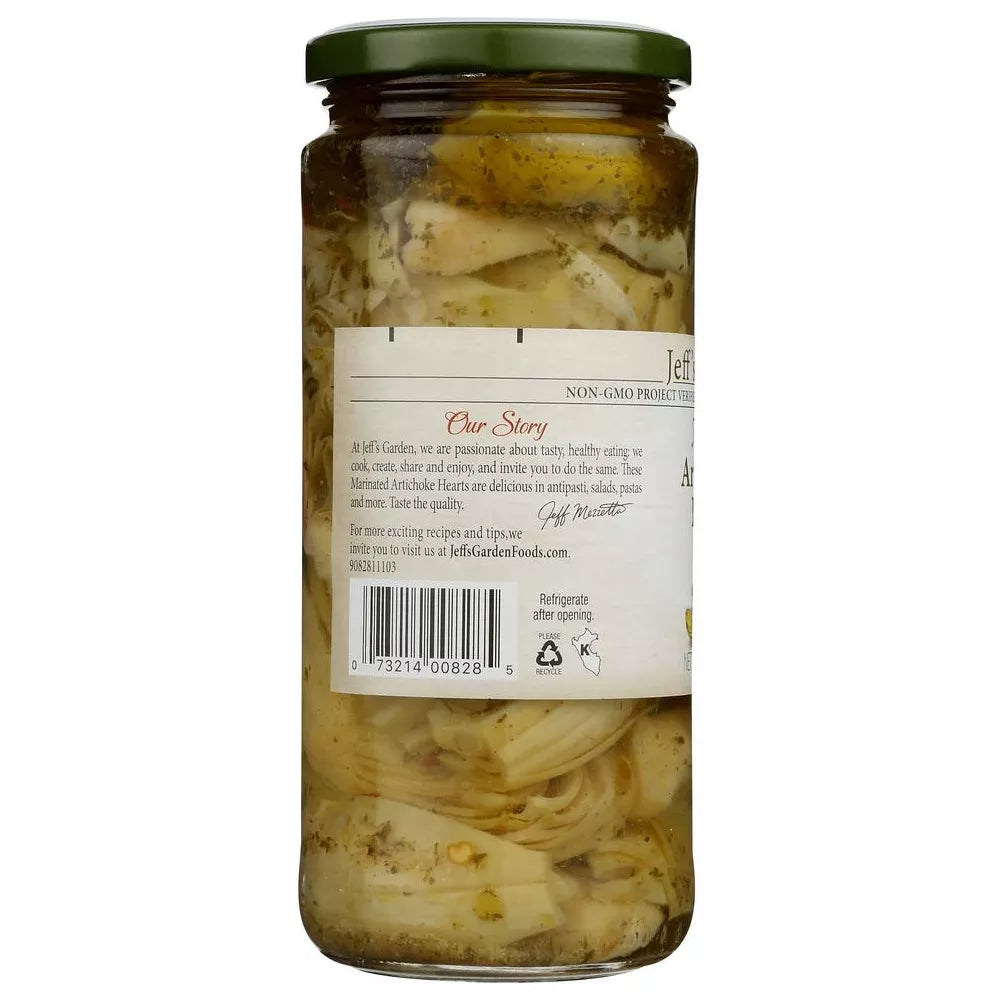 Jeff's Garden Marinated Artichoke Hearts, 14.5 oz