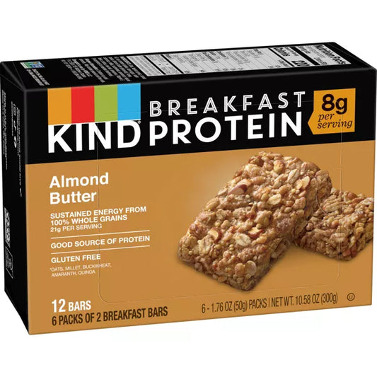 Kind Breakfast Almond Butter Bars, 6 Count