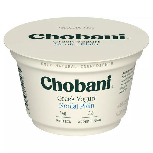 Chobani® Non-Fat Plain Greek Yogurt, 5.3 oz