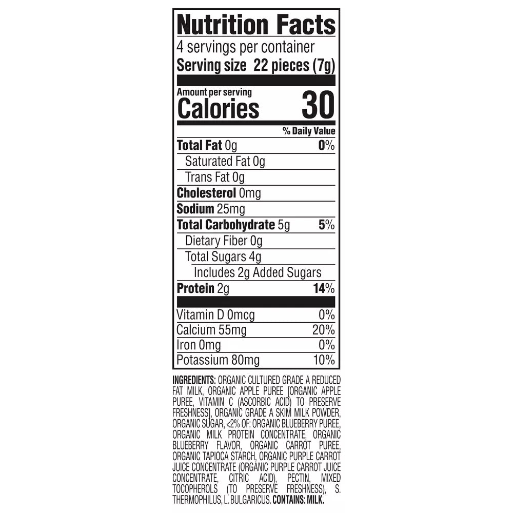 HappyBaby Organic Yogis Blueberry and Purple Carrot, 1 oz