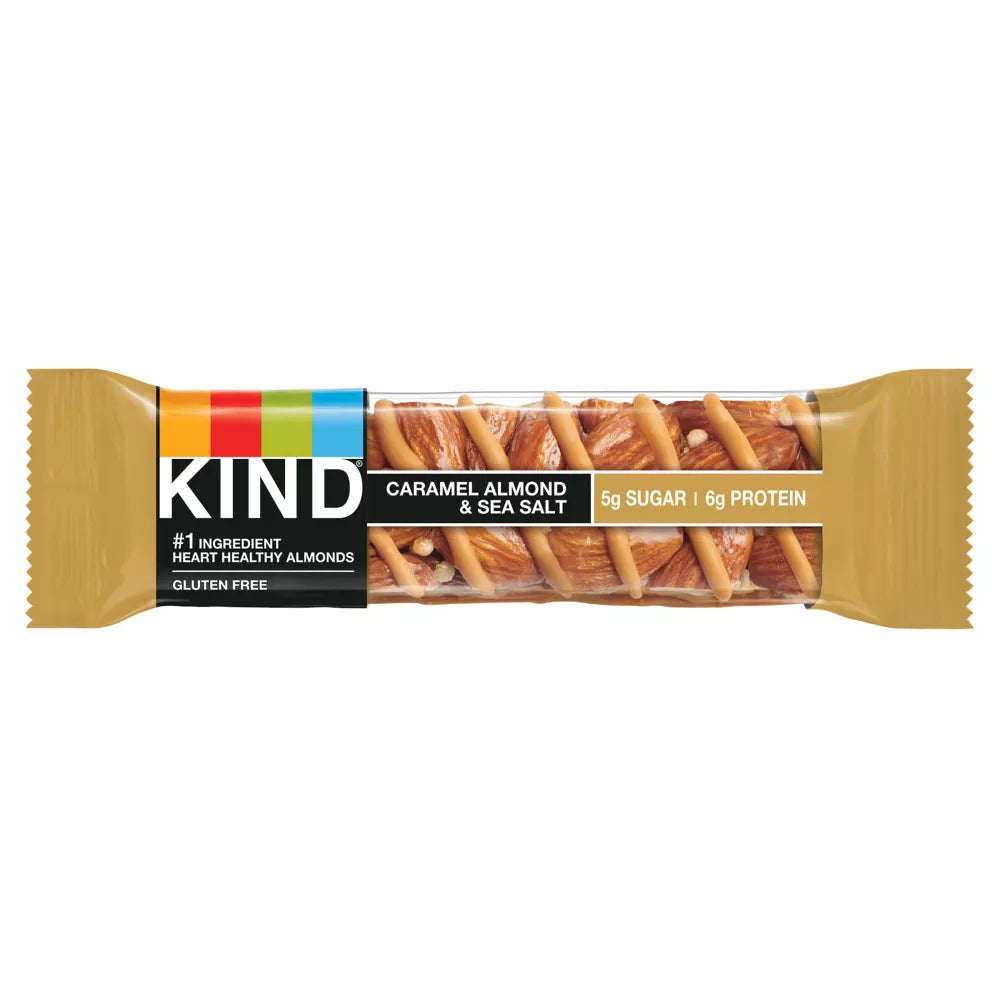 KIND Bars Caramel Almond & Sea Salt Gluten Free Snacks, 6 Count
