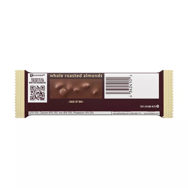 Hershey's Milk Chocolate with Almonds Candy Bar - 1.45 oz