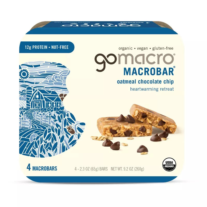 GoMacro Oatmeal Chocolate Chip Macrobar, 8 Count