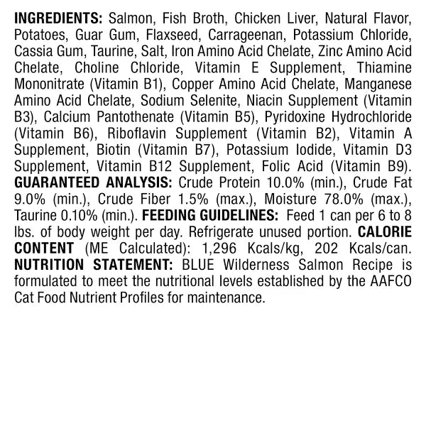 Blue Buffalo Wilderness Grain Free Premium Wet Cat Food Salmon Recipe, 5.5 oz