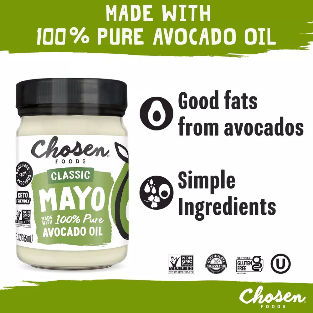 Chosen Foods Mayo Made w/Avocado Oil, 12 oz