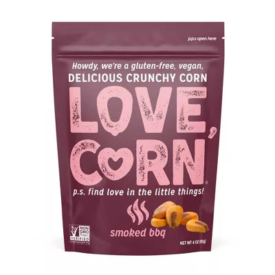 Love Corn Smoked BBQ Crunchy Corn, 4 oz