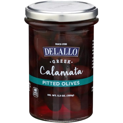 Delallo Pitted Calamata Olives, 5.3 oz