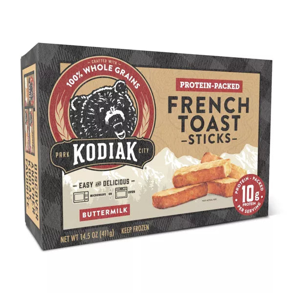 Kodiak Protein-Packed Frozen Buttermilk French Toast Sticks, 14.5 oz