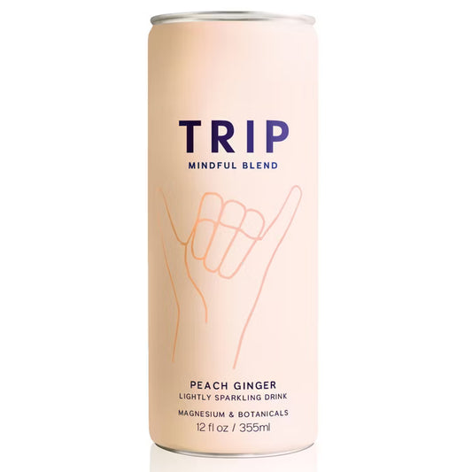 Trip Mindful Blend Peach Ginger Lightly Sparkling Botanical - 12 fl oz Can