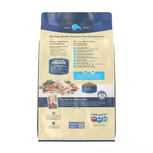Blue Buffalo Life Protection Chicken and Brown Rice Natural Adult Dry Dog Food, 15 lbs