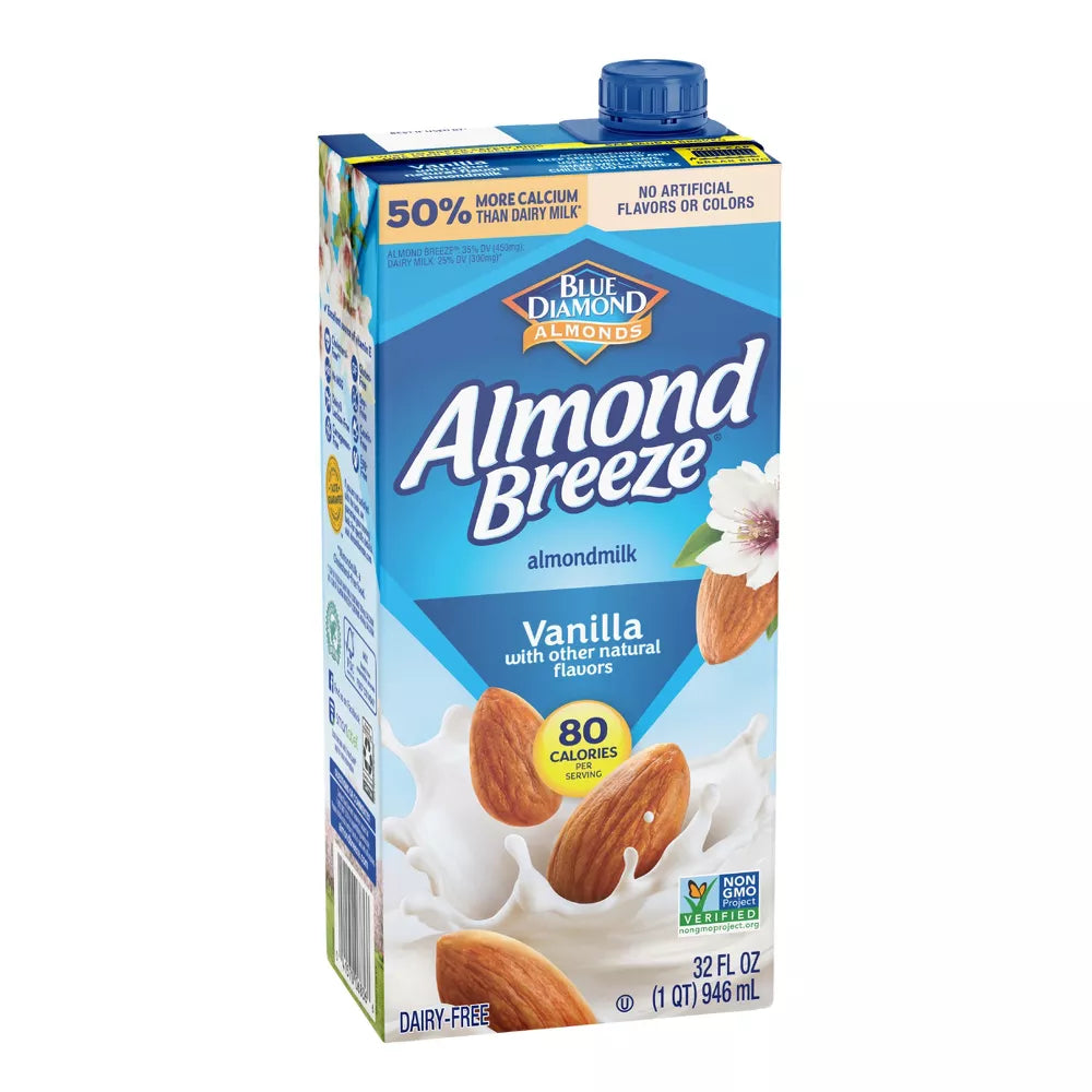 Blue Diamond Almond Breeze Vanilla Almond Milk, 32 fl oz